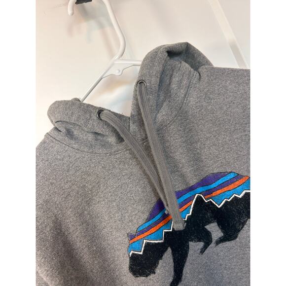 Patagonia Mens Fitz Roy Bear Midweight Uprisal Hoodie Premium Fly Gray SZ Medium - Picture 4 of 13